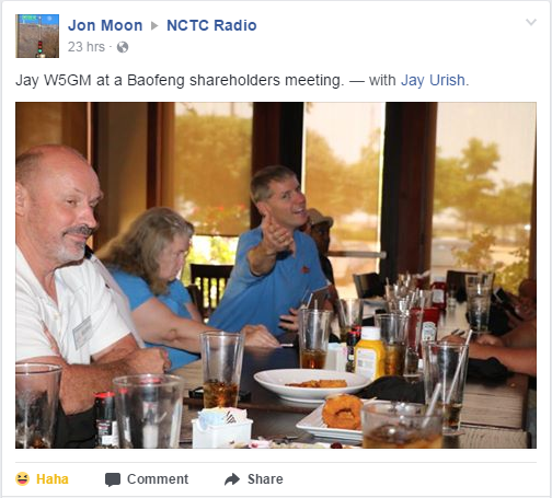 ARRL North Texas Section Manager Jay Urish W5GM at the NCTC Luncheon during HamCom 2017